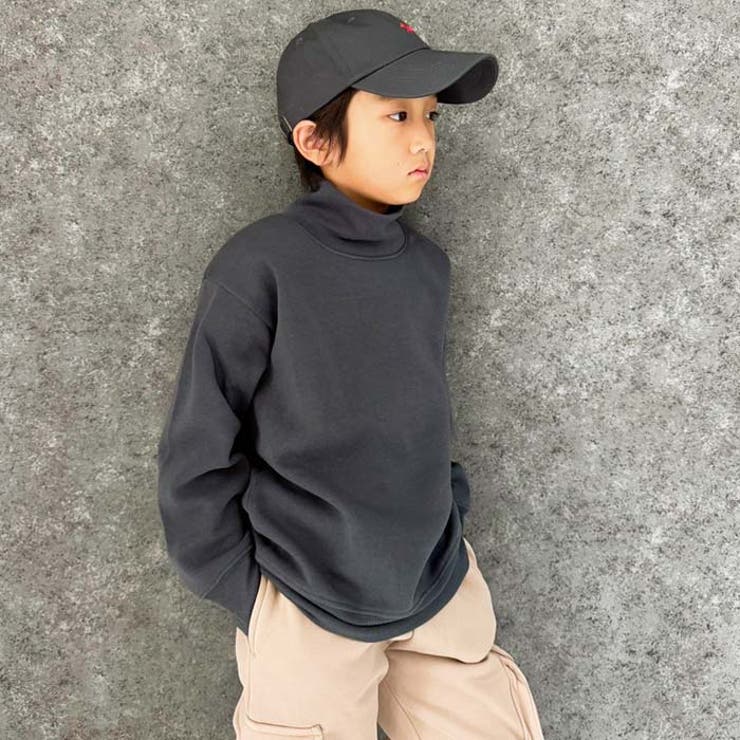オーバーサイズタートルトレーナーキッズ子供服男の子女の子長袖トップススウェットビッグシルエットBIGビック無地ハイネック裏起毛冬物冬服秋物秋服韓国子供服ジュニア110cm120cm130cm140cm150cm160cm「344-07」