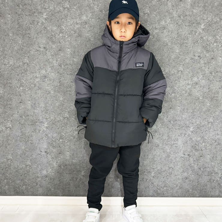 バイカラーフェイクダウンジャケット キッズ 子供服
