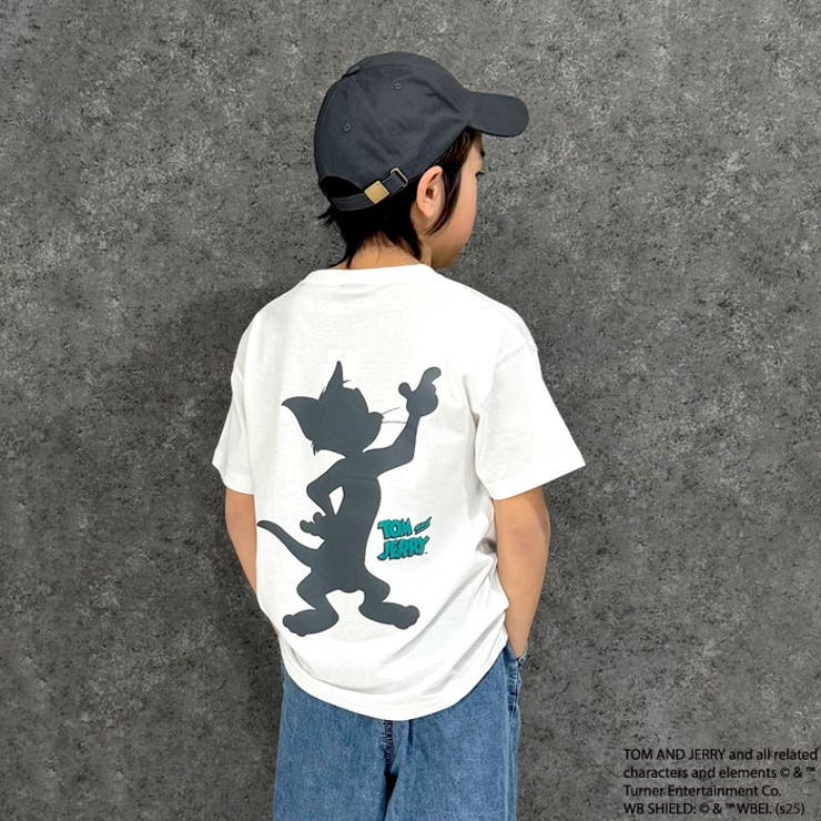 【送料無料】TOM&JERRYTシャツキッズ子供服男の子女の子トム＆ジェリートムとジェリートムジェリ半袖ティーシャツバックプリントキャラクターグッズ公式ジュニア夏物夏服110cm120cm130cm140cm150cm160cm「T25-00」