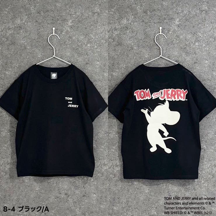 【送料無料】TOM&JERRYTシャツキッズ子供服男の子女の子トム＆ジェリートムとジェリートムジェリ半袖ティーシャツバックプリントキャラクターグッズ公式ジュニア夏物夏服110cm120cm130cm140cm150cm160cm「T25-00」
