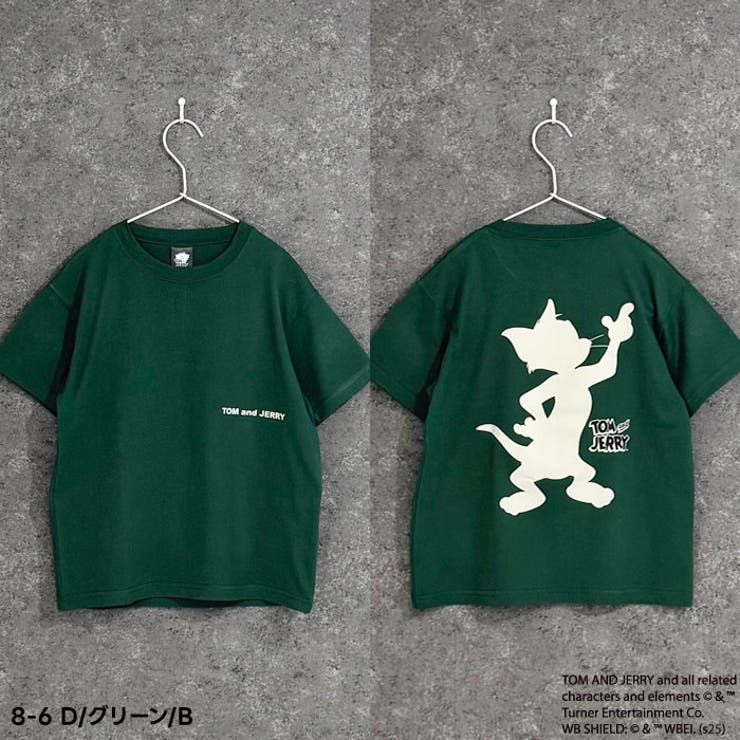 【送料無料】TOM&JERRYTシャツキッズ子供服男の子女の子トム＆ジェリートムとジェリートムジェリ半袖ティーシャツバックプリントキャラクターグッズ公式ジュニア夏物夏服110cm120cm130cm140cm150cm160cm「T25-00」