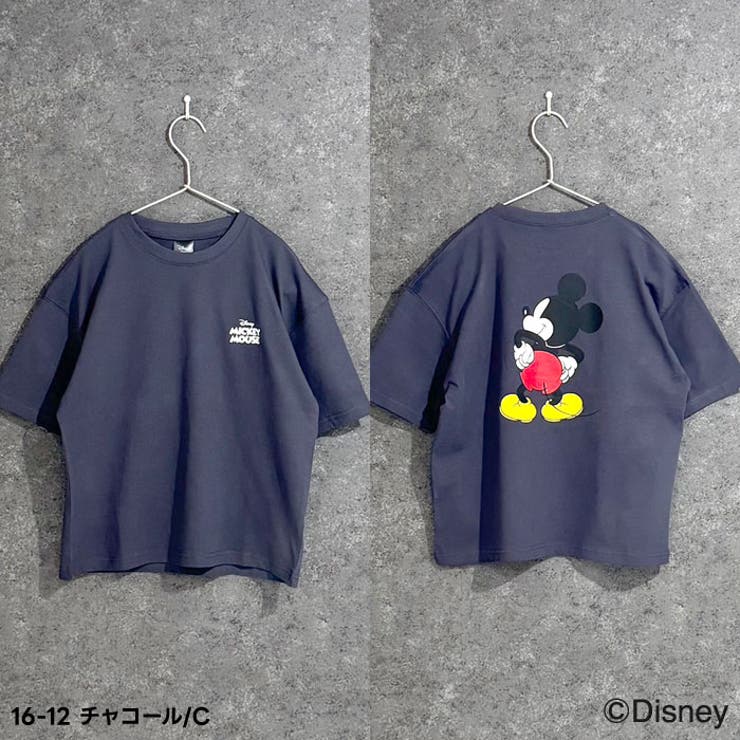 【送料無料】MICKEYMOUSEオーバーサイズＴシャツキッズ子供服男の子女の子キャラクターミッキーマウスDisneyディズニー半袖ティーシャツプリントBIGビッグシルエットビックグッズ公式ジュニア夏物夏服110cm120cm130cm140cm150cm160cm「M25-02」