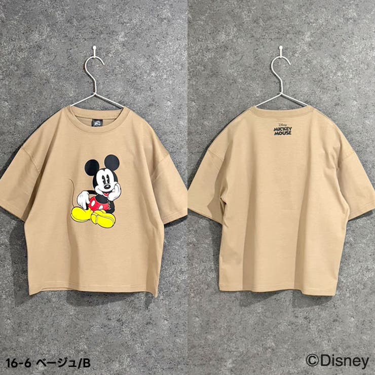 【送料無料】MICKEYMOUSEオーバーサイズＴシャツキッズ子供服男の子女の子キャラクターミッキーマウスDisneyディズニー半袖ティーシャツプリントBIGビッグシルエットビックグッズ公式ジュニア夏物夏服110cm120cm130cm140cm150cm160cm「M25-02」