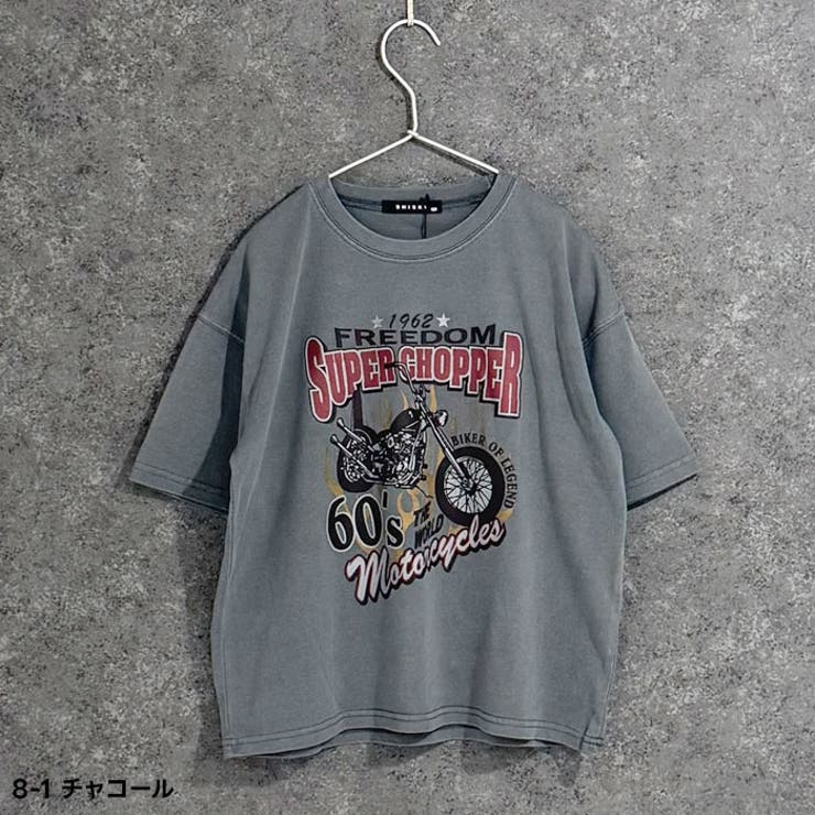 【送料無料】SHISKYピグメント染めオーバーサイズプリントTシャツキッズ子供服男の子女の子半袖ティーシャツBIGビッグシルエットビックヴィンテージプリントゆったり大きめジュニアアメカジ夏物夏服110cm120cm130cm140cm150cm160cm「125-00」