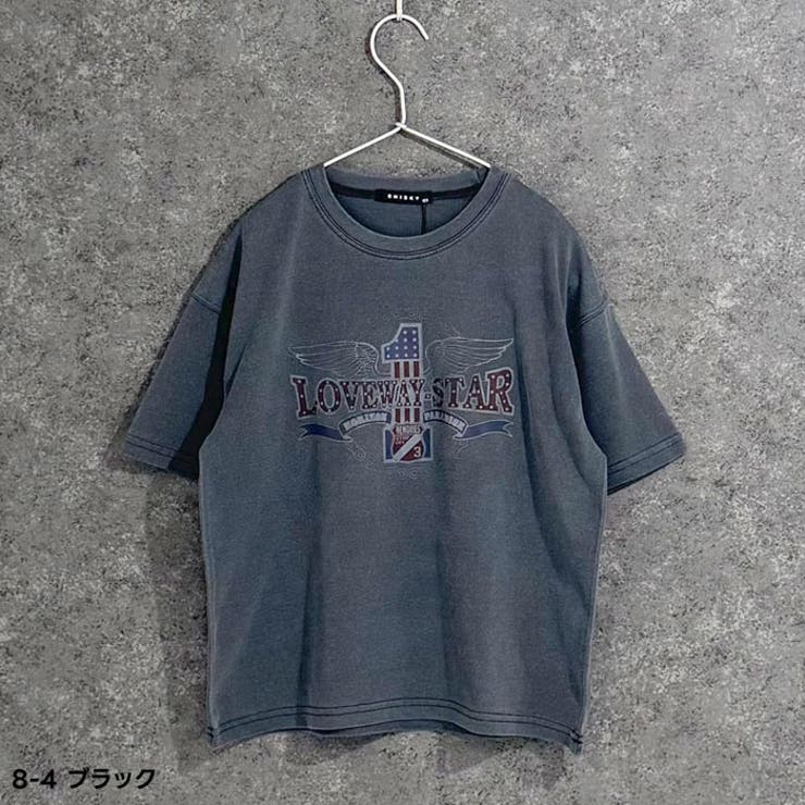 【送料無料】SHISKYピグメント染めオーバーサイズプリントTシャツキッズ子供服男の子女の子半袖ティーシャツBIGビッグシルエットビックヴィンテージプリントゆったり大きめジュニアアメカジ夏物夏服110cm120cm130cm140cm150cm160cm「125-00」