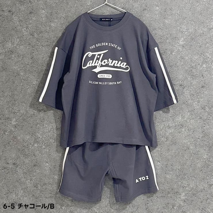 【送料無料】SHISKYセットアップSETUPキッズ子供服男の子女の子上下セット半袖Tシャツハーフパンツ半ズボンサイドラインBIGビッグシルエットルームウエア部屋着パジャマダンス衣装ジュニア夏物夏服110cm120cm130cm140cm150cm160cm「425-01」