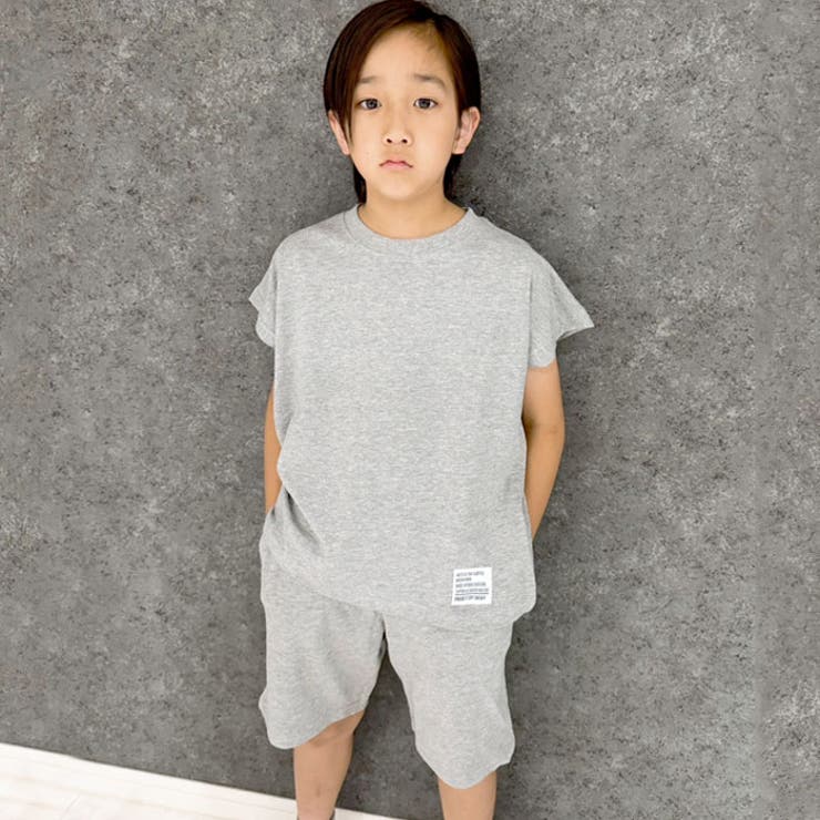 【送料無料】SHISKYノースリーブセットアップSETUP上下セット子供服半袖ハーフパンツ男の子女の子ルームウエア部屋着ダンスBIGビッグシルエット無地ジュニア韓国子供服夏物夏服110cm120cm130cm140cm150cm160cm「425-02」