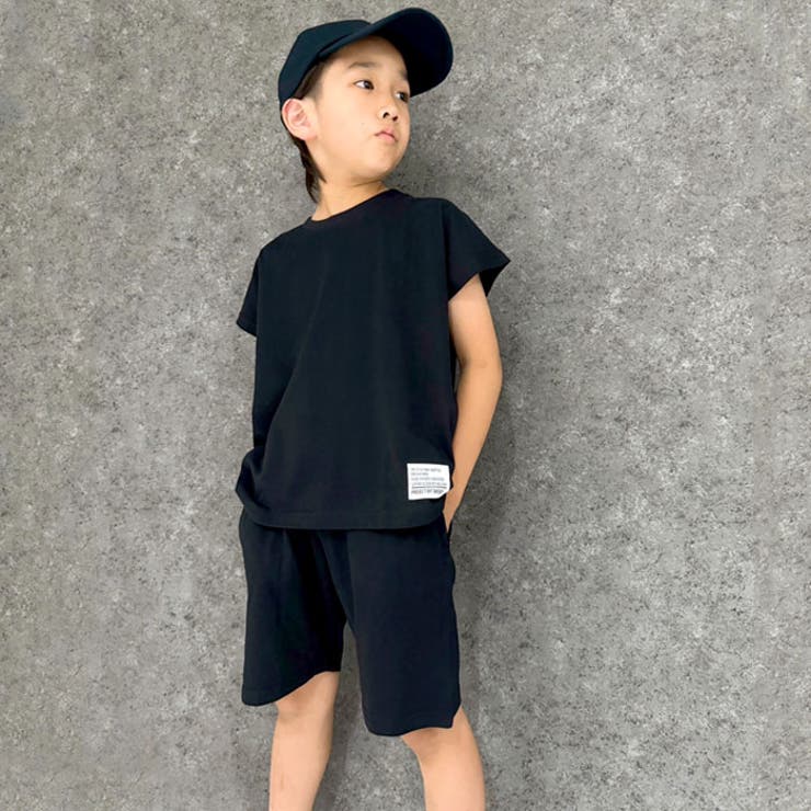 【送料無料】SHISKYノースリーブセットアップSETUP上下セット子供服半袖ハーフパンツ男の子女の子ルームウエア部屋着ダンスBIGビッグシルエット無地ジュニア韓国子供服夏物夏服110cm120cm130cm140cm150cm160cm「425-02」