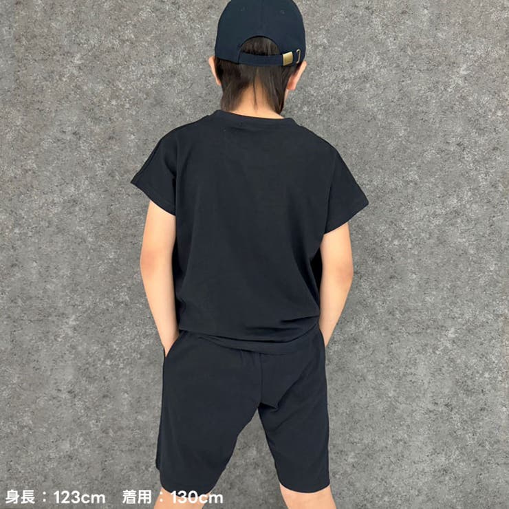 【送料無料】SHISKYノースリーブセットアップSETUP上下セット子供服半袖ハーフパンツ男の子女の子ルームウエア部屋着ダンスBIGビッグシルエット無地ジュニア韓国子供服夏物夏服110cm120cm130cm140cm150cm160cm「425-02」