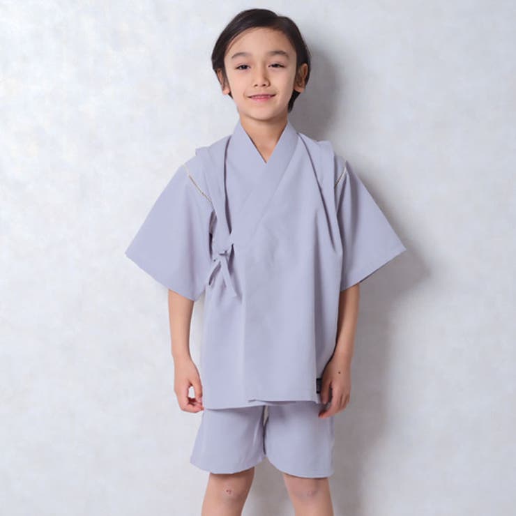 【送料無料】SHISKYICEFABRIC綿タッチ甚平キッズ子供服男の子接触冷感SHISKYおしゃれお祭りイベント浴衣和服和装ジンベイこども子どもセットアップ上下セット部屋着ジュニア夏物夏服韓国子供服110cm120cm130cm140cm150cm160cm「935-00」