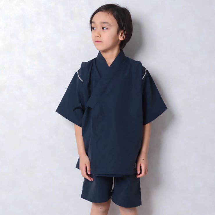 【送料無料】SHISKYICEFABRIC綿タッチ甚平キッズ子供服男の子接触冷感SHISKYおしゃれお祭りイベント浴衣和服和装ジンベイこども子どもセットアップ上下セット部屋着ジュニア夏物夏服韓国子供服110cm120cm130cm140cm150cm160cm「935-00」
