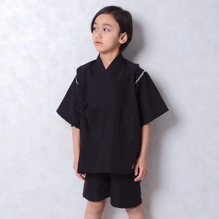 【送料無料】SHISKYICEFABRIC綿タッチ甚平キッズ子供服男の子接触冷感SHISKYおしゃれお祭りイベント浴衣和服和装ジンベイこども子どもセットアップ上下セット部屋着ジュニア夏物夏服韓国子供服110cm120cm130cm140cm150cm160cm「935-00」