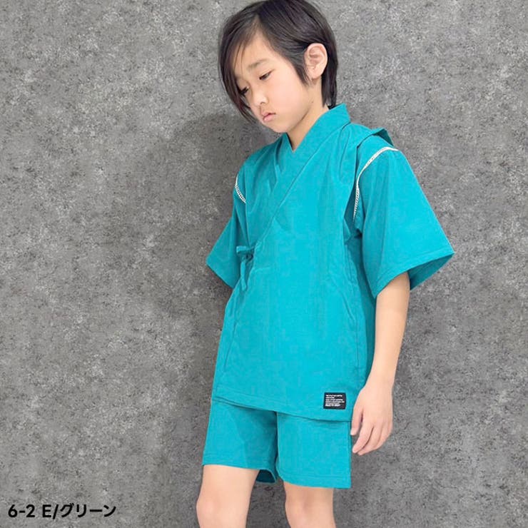 【送料無料】SHISKYICEFABRIC綿タッチ甚平キッズ子供服男の子接触冷感SHISKYおしゃれお祭りイベント浴衣和服和装ジンベイこども子どもセットアップ上下セット部屋着ジュニア夏物夏服韓国子供服110cm120cm130cm140cm150cm160cm「935-00」