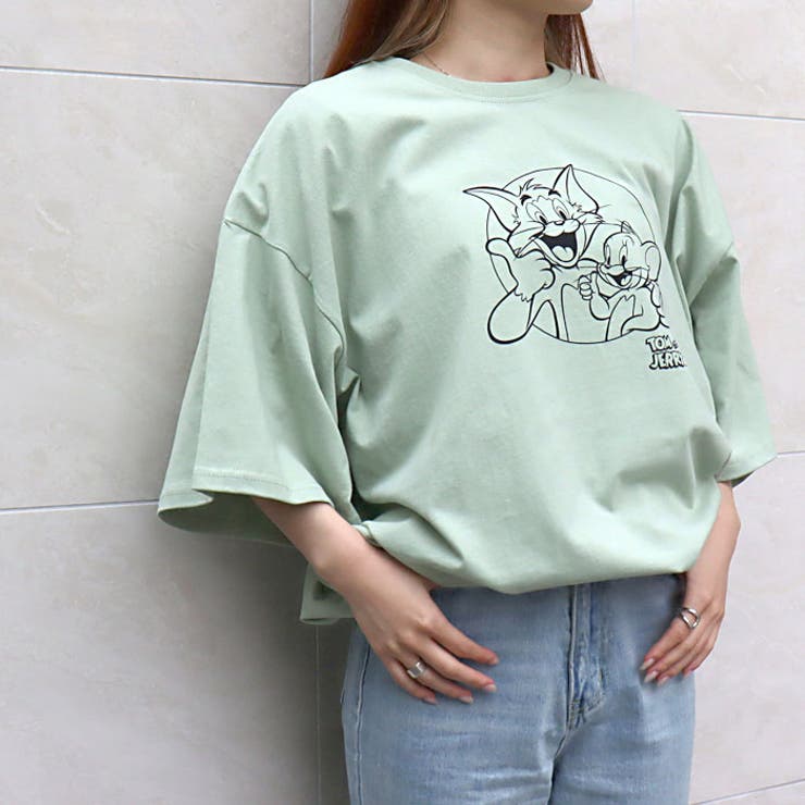 メンズTシャツ半袖ビッグBIGクルーネックレディースプリントトムとジェリートムジェリカジュアルMLXL「T21-103.104.105」