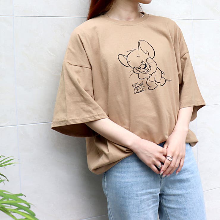 メンズTシャツ半袖ビッグBIGクルーネックレディースプリントトムとジェリートムジェリカジュアルMLXL「T21-103.104.105」