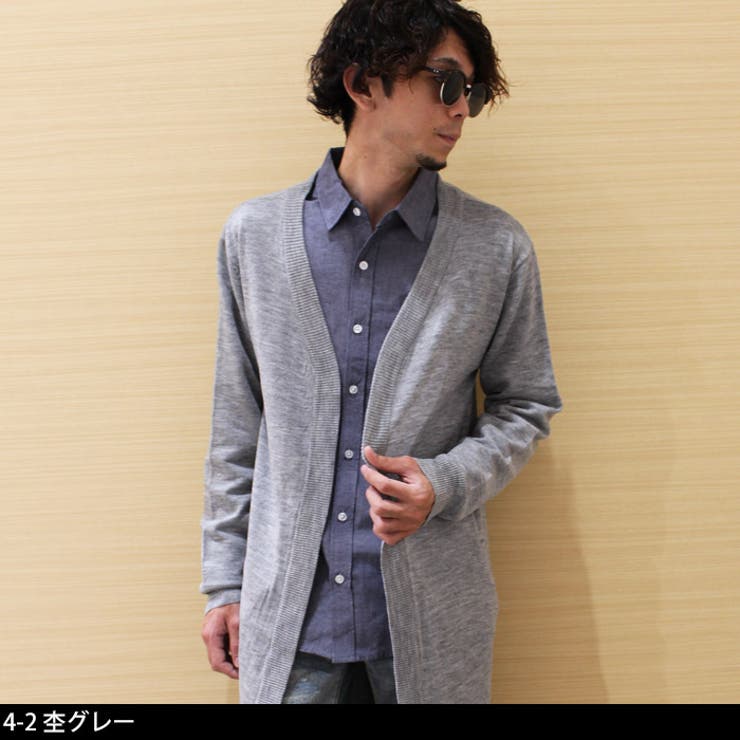 メンズニットセーターニットテレコ無地ニットクルーネックカーディガンカーデガンライン秋服冬服カジュアルmens紳士MLXL「849-101」