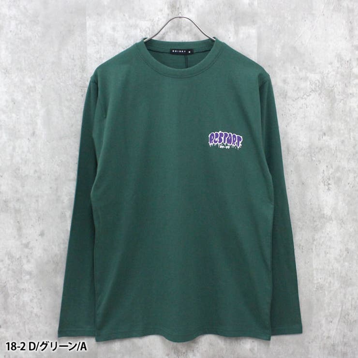 【送料無料】メンズロンT長袖TシャツプリントロゴクルーネックアメカジカジュアルシンプルMLXL「814-105」