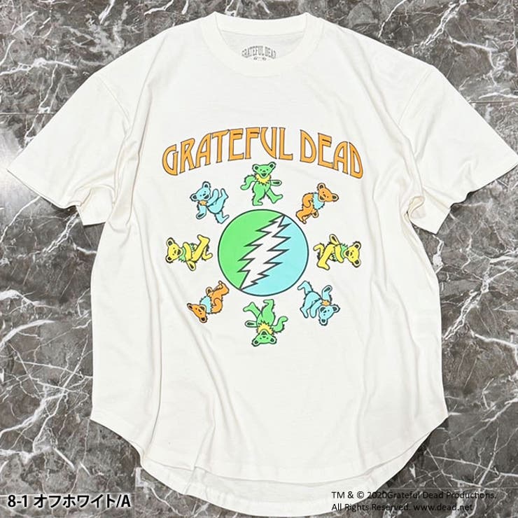【送料無料】メンズTシャツ半袖GRATEFULDEADグレイトフルデッドクルーネックプリントバックプリントゆるシルエットオーバーサイズビッグBIG裾ラウンドカジュアルアメカジロックストリートシンプルMLXL「GF24-100」