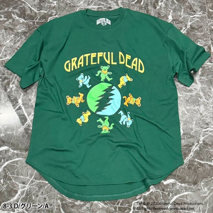 【送料無料】メンズTシャツ半袖GRATEFULDEADグレイトフルデッドクルーネックプリントバックプリントゆるシルエットオーバーサイズビッグBIG裾ラウンドカジュアルアメカジロックストリートシンプルMLXL「GF24-100」
