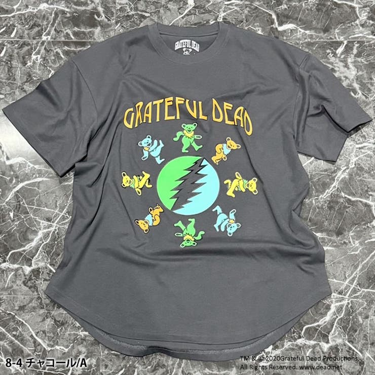 【送料無料】メンズTシャツ半袖GRATEFULDEADグレイトフルデッドクルーネックプリントバックプリントゆるシルエットオーバーサイズビッグBIG裾ラウンドカジュアルアメカジロックストリートシンプルMLXL「GF24-100」