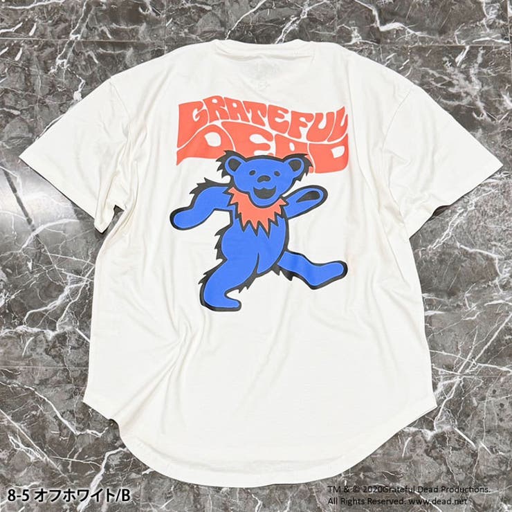 【送料無料】メンズTシャツ半袖GRATEFULDEADグレイトフルデッドクルーネックプリントバックプリントゆるシルエットオーバーサイズビッグBIG裾ラウンドカジュアルアメカジロックストリートシンプルMLXL「GF24-100」