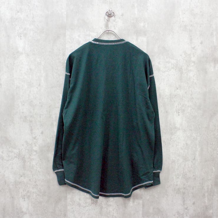【送料無料】配色ステッチBIGロンTメンズ長袖Tシャツティーシャツクルーネックガゼット無地ワンポイントゆるシルエットビッグシルエットオーバーサイズ大きめゆったりシスキーカジュアルストリートシンプルMLXL「844-10」
