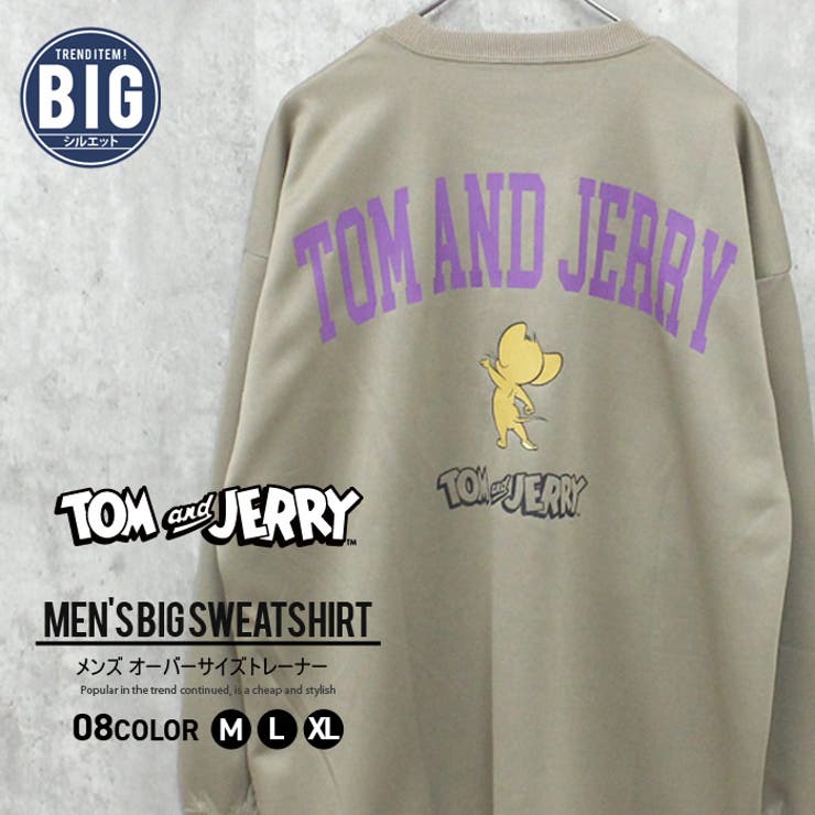 TOM&JERRY バックプリントBIGトレーナー メンズ | NEXT WALL | 詳細画像1 