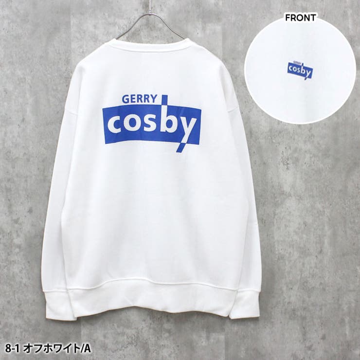 COSBYオーバーサイズトレーナーメンズ長袖裏起毛トップススウェットスエットプルオーバーコスビーロゴプリントバックプリントゆるサイズビッグシルエット大きめゆったりMENSアメカジカジュアルストリートスポーツMLXL「CO44-101」