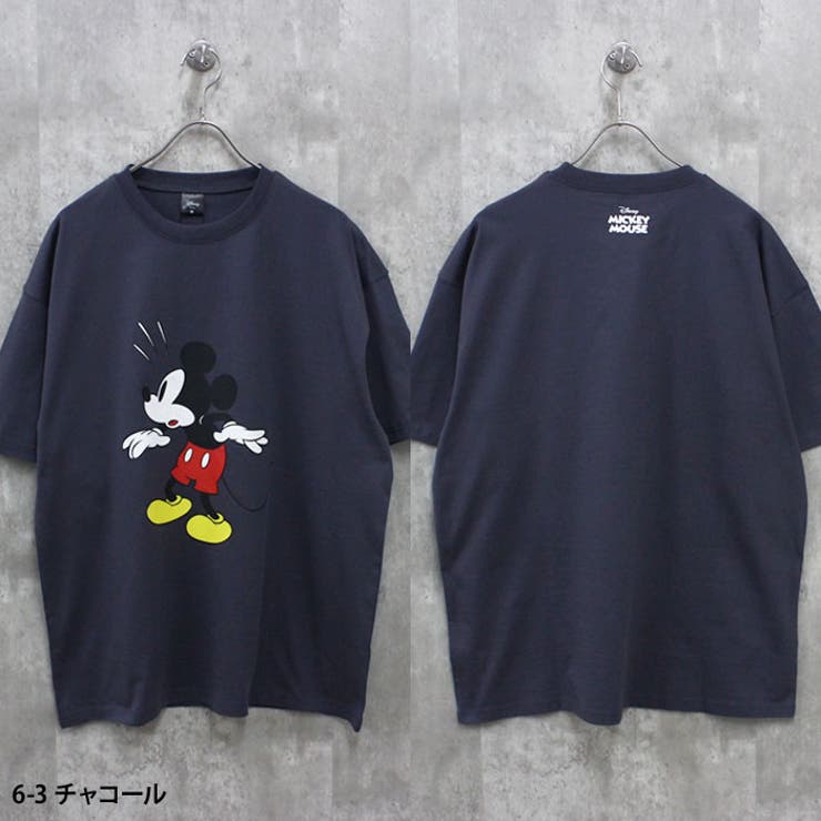 【送料無料】MICKEYMOUSEオーバーサイズTシャツメンズ半袖トップスキャラクターミッキーマウスクルーネックBIGビッグシルエット大きめゆったりプリントMENSカジュアルアメカジMLXL「M25-100」