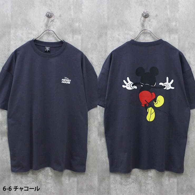 【送料無料】MICKEYMOUSEオーバーサイズTシャツメンズ半袖トップスキャラクターミッキーマウスクルーネックBIGビッグシルエット大きめゆったりプリントMENSカジュアルアメカジMLXL「M25-100」