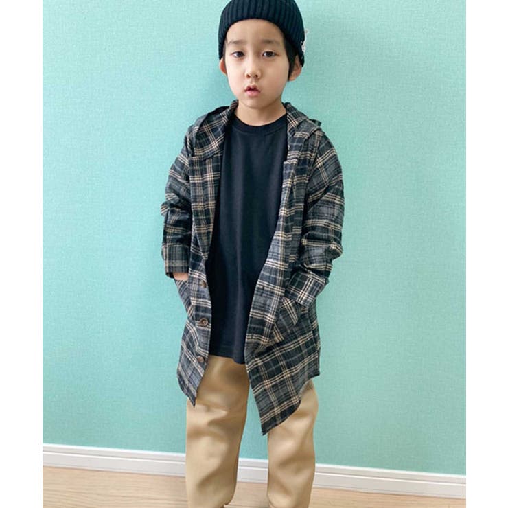 LGB BABY \u0026 KIDS ミックスチェックネルシャツパーカー子供服