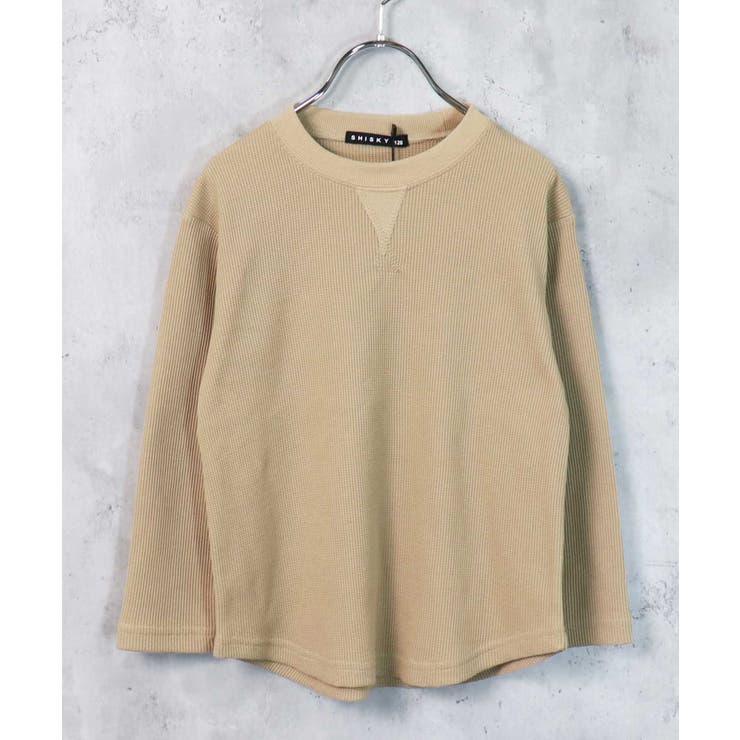 12-1ベージュ/A | ワッフル素材BIGロンT キッズ 男の子 | NEXT WALL