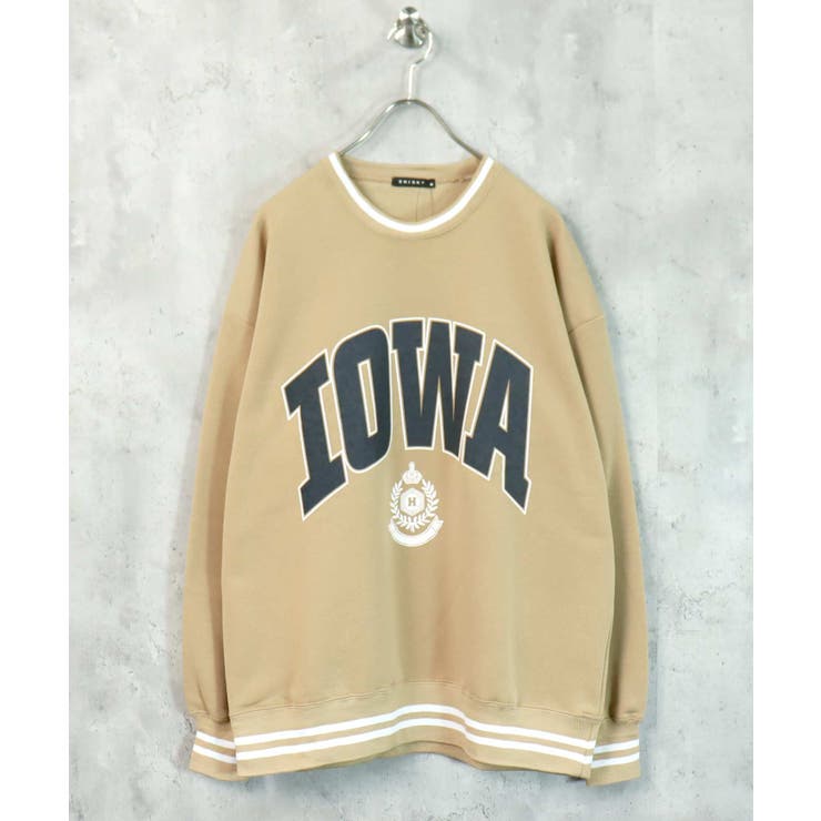 18-10ベージュ/D | 裏起毛BIGトレーナー メンズ スウェット | NEXT WALL