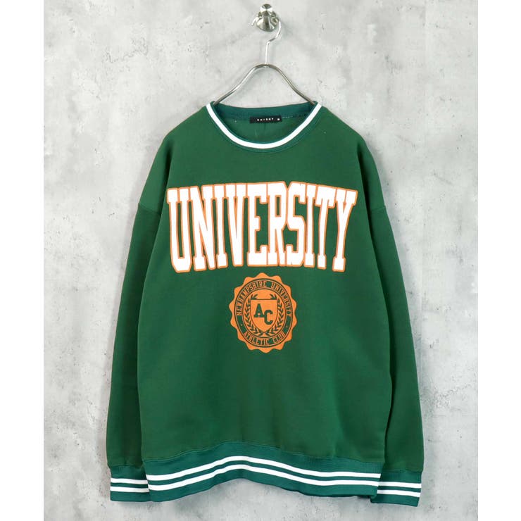 18-16Ｄ/グリーン/F | 裏起毛BIGトレーナー メンズ スウェット | NEXT WALL