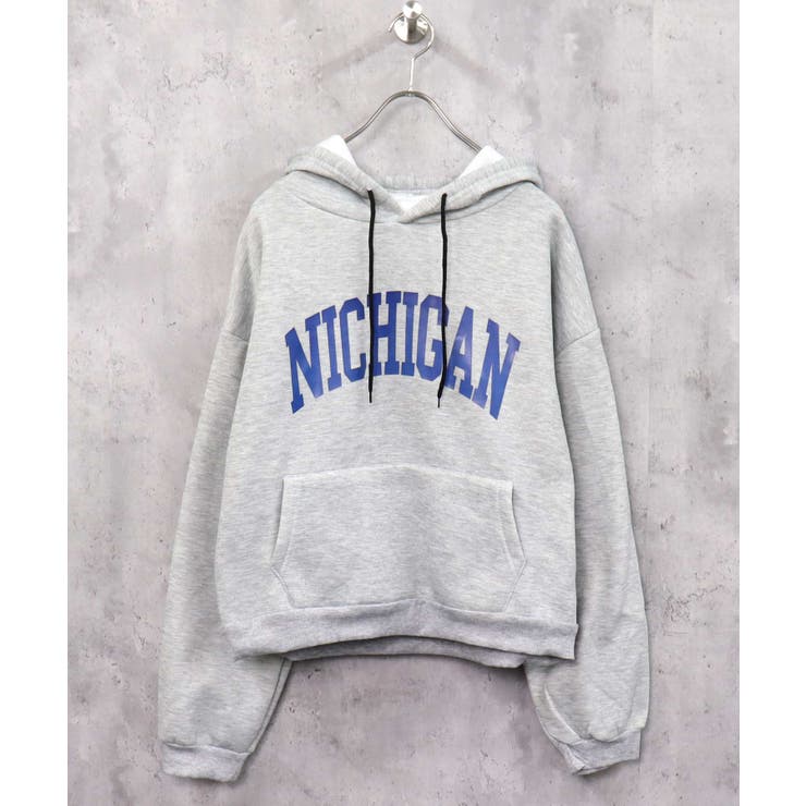 2-2グレー | レディース BIGパーカー カレッジ風 | NEXT WALL【WOMAN】