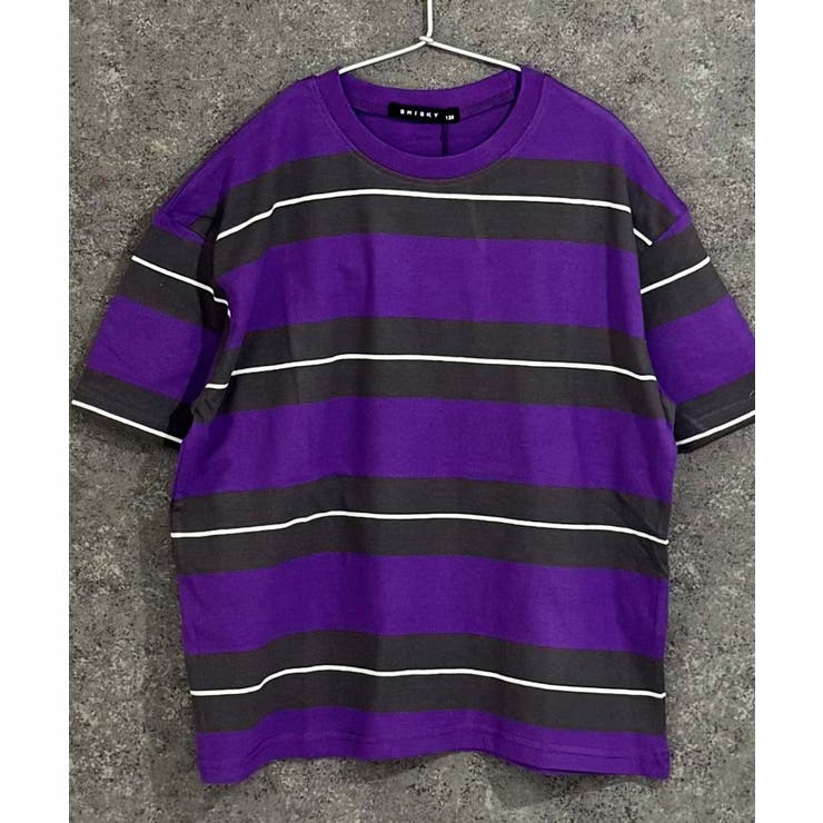 18-16パープル/C | ボーダーBIG Tシャツ キッズ | NEXT WALL