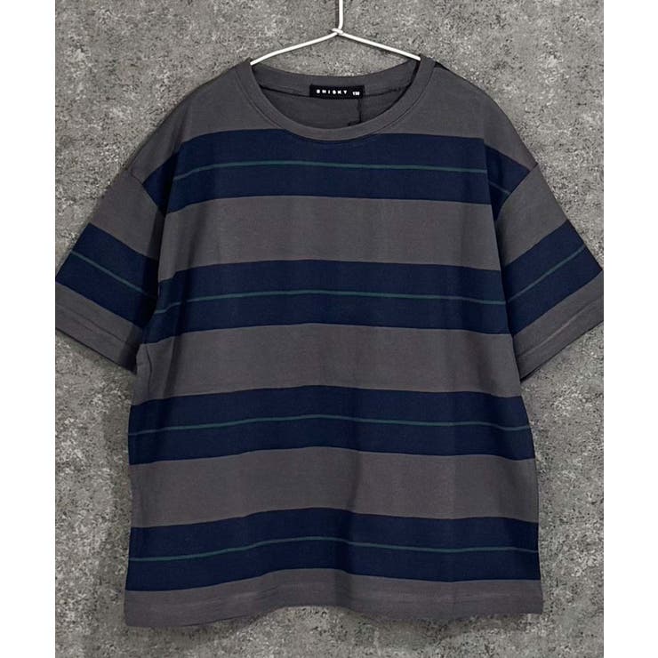 18-17チャコール/C | ボーダーBIG Tシャツ キッズ | NEXT WALL