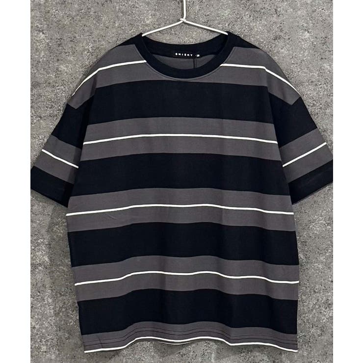 18-18ブラック/C | ボーダーBIG Tシャツ キッズ | NEXT WALL