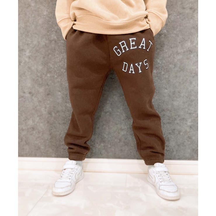 アメカジプリント裏起毛スウェットパンツ キッズ 子供服[品番