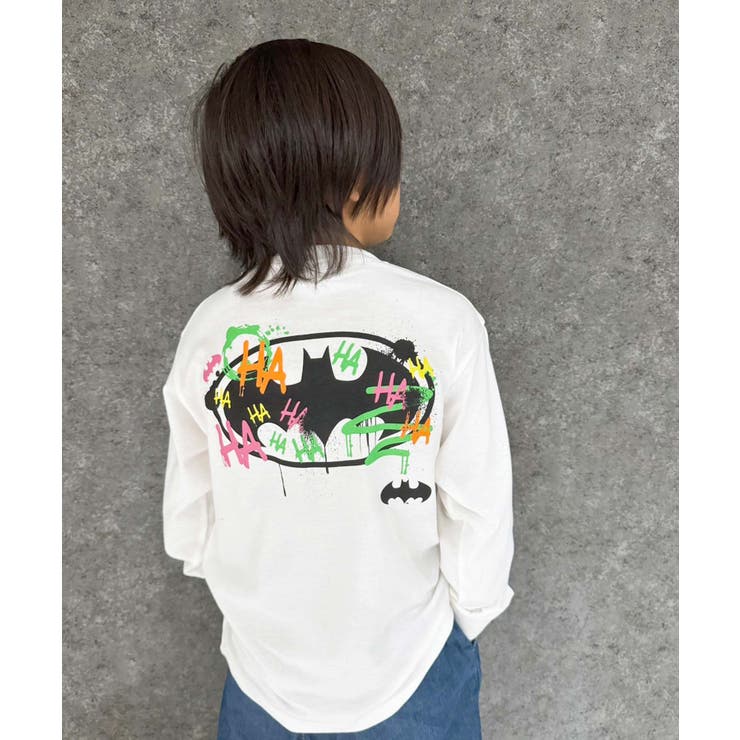 8-5オフホワイト/B | BATMANペイントプリントロンT キッズ 子供服 | NEXT WALL