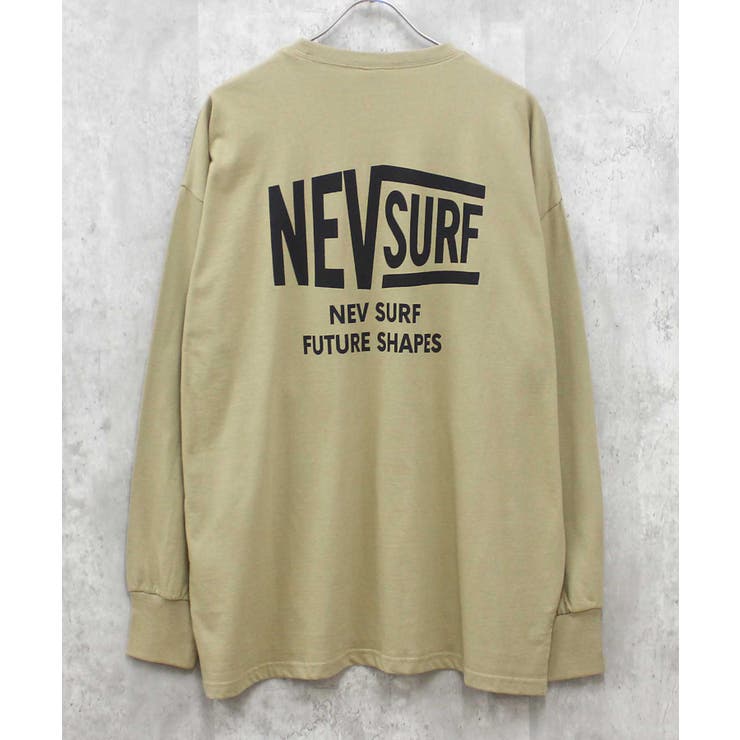 8-2ベージュ/A | NEVSURFプリントロンT メンズ 長袖Tシャツ | NEXT WALL