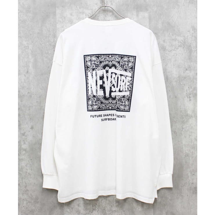 8-5オフホワイト/B | NEVSURFプリントロンT メンズ 長袖Tシャツ | NEXT WALL