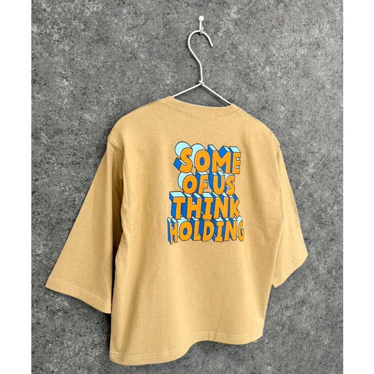 16-2ベージュ/A | オーバーサイズプリントロンT キッズ 長袖Tシャツ | NEXT WALL