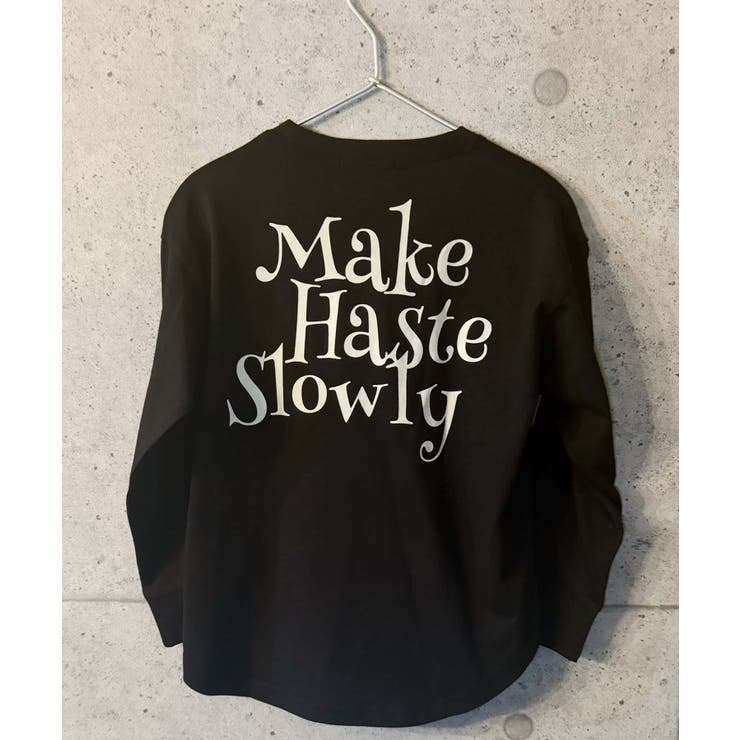 16-16ブラック/D | オーバーサイズプリントヘムロンT キッズ 子供服 | NEXT WALL