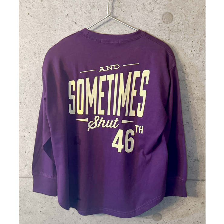 16-3パープル/A | オーバーサイズプリントヘムロンT キッズ 子供服 | NEXT WALL