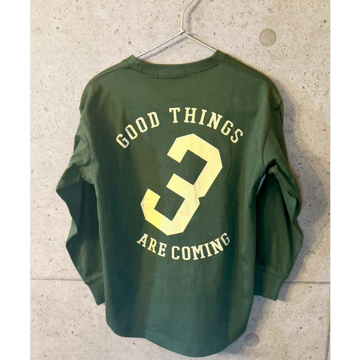 16-7D/グリーン/B | オーバーサイズプリントヘムロンT キッズ 子供服 | NEXT WALL