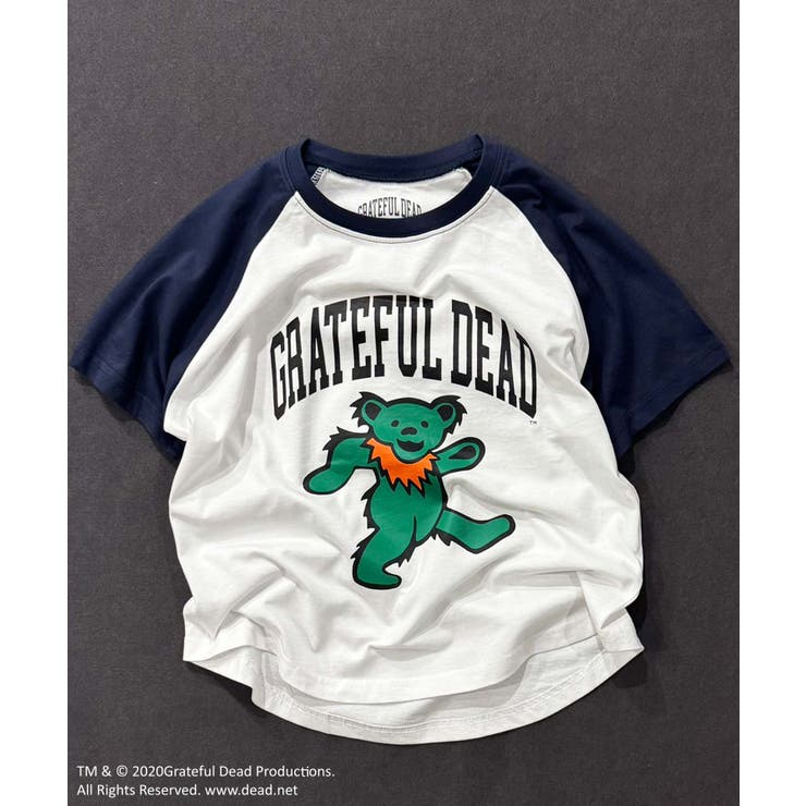 14-10ホワイト×ネイビー/C | GRATEFULDEAD オーバーサイズTシャツ キッズ | NEXT WALL