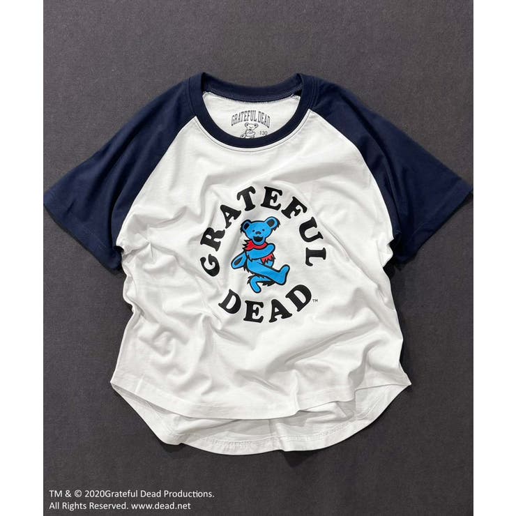 14-12ホワイト×ネイビー/D | GRATEFULDEAD オーバーサイズTシャツ キッズ | NEXT WALL