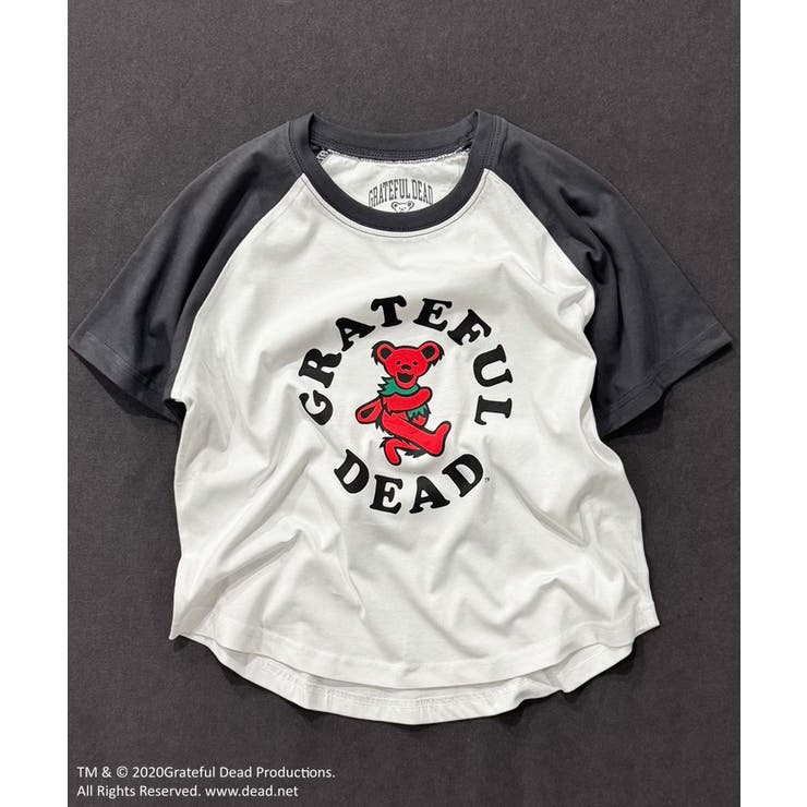 14-13ホワイト×チャコール/D | GRATEFULDEAD オーバーサイズTシャツ キッズ | NEXT WALL