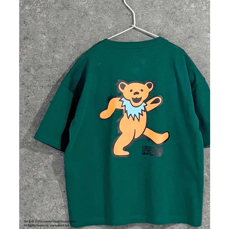 16-15D/グリーン/D | GRATEFULDEAD オーバーサイズTシャツ キッズ | NEXT WALL